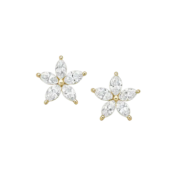 Mini Flower Diamond Studs