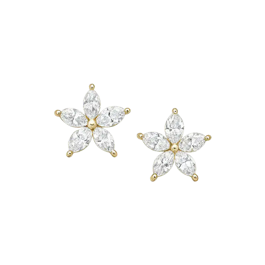Mini Flower Diamond Studs