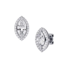 Marquise Halo Diamond Studs