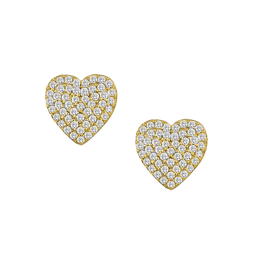 Heart Pavé Diamond Studs