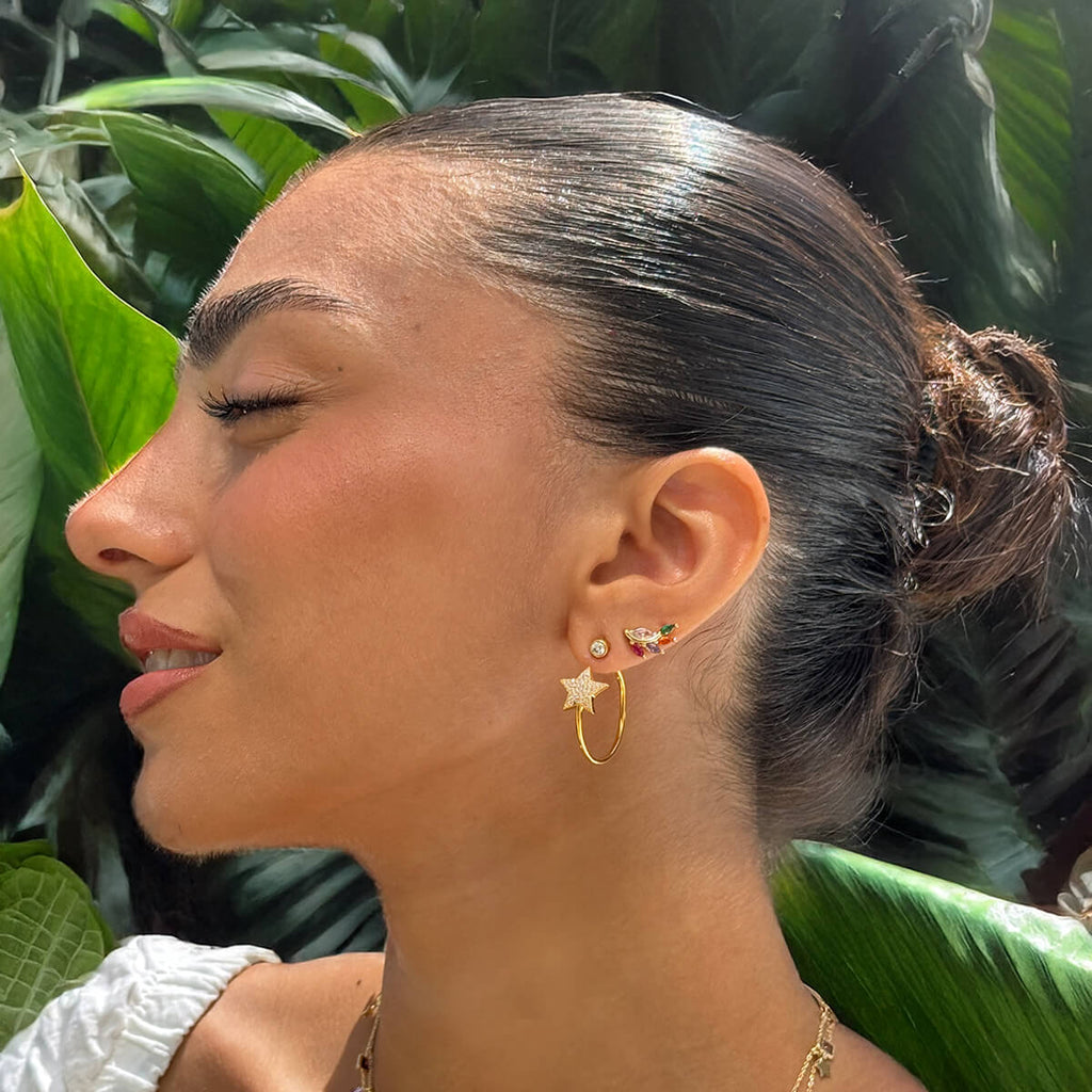 Twilight Star Diamond Hoops