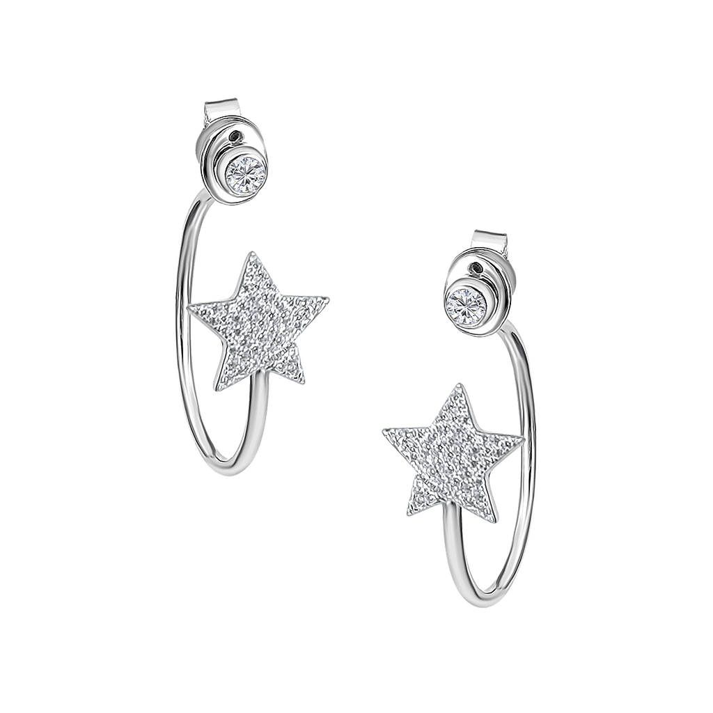 Twilight Star Diamond Hoops