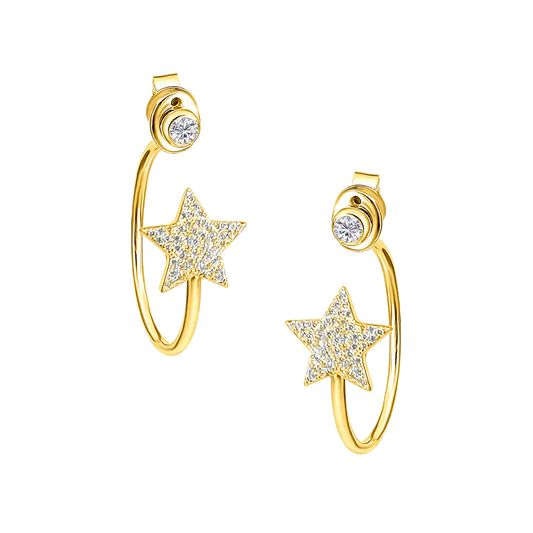 Twilight Star Diamond Hoops