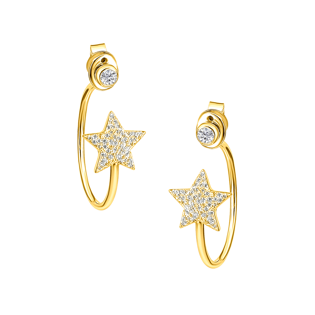 Twilight Star Diamond Hoops