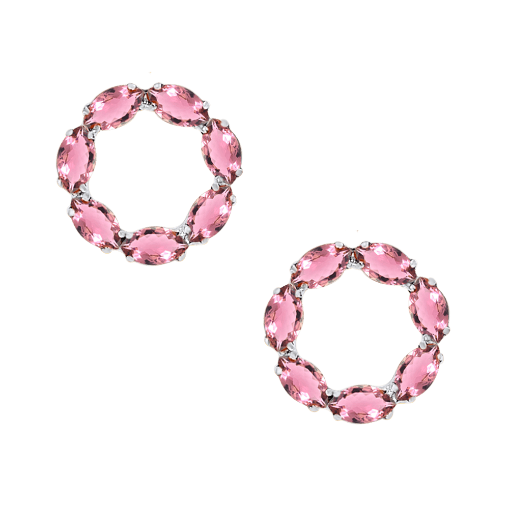 Sunset Pink Tourmaline Earrings