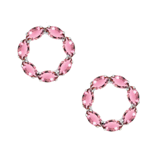 Sunset Pink Tourmaline Earrings