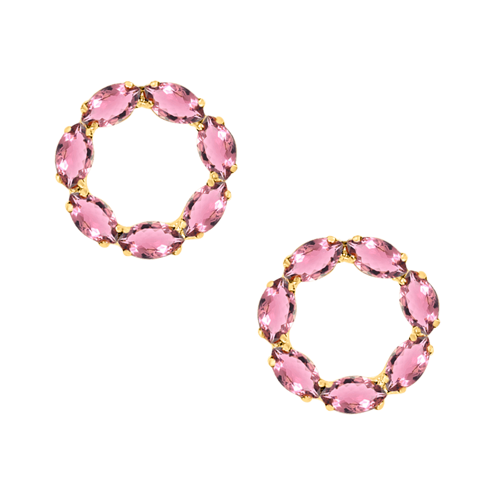 Sunset Pink Tourmaline Earrings