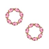 Sunset Pink Tourmaline Earrings