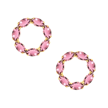 Sunset Pink Tourmaline Earrings