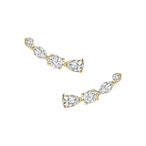 Multi Diamond Climbing Earrings