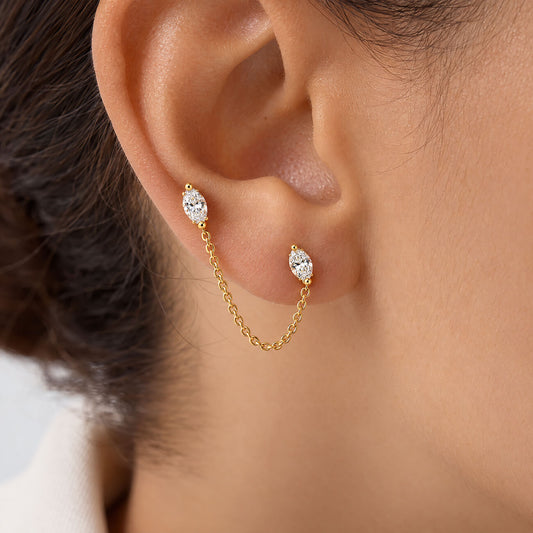 Nova Diamond Chain Earrings