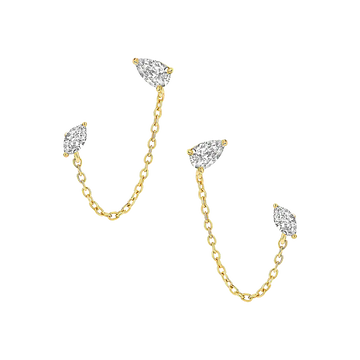 Nova Diamond Chain Earrings