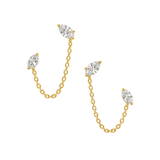 Nova Diamond Chain Earrings
