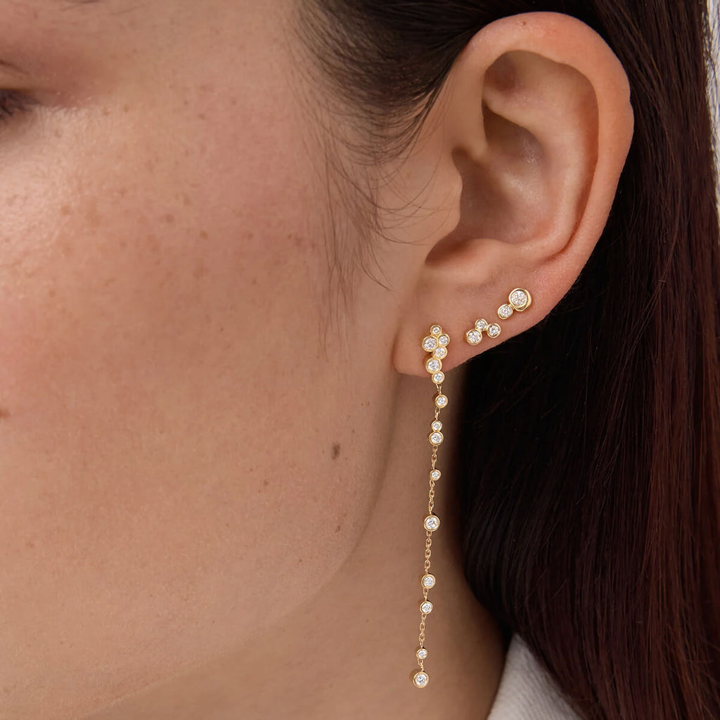 Stellar Diamond Chain Earrings