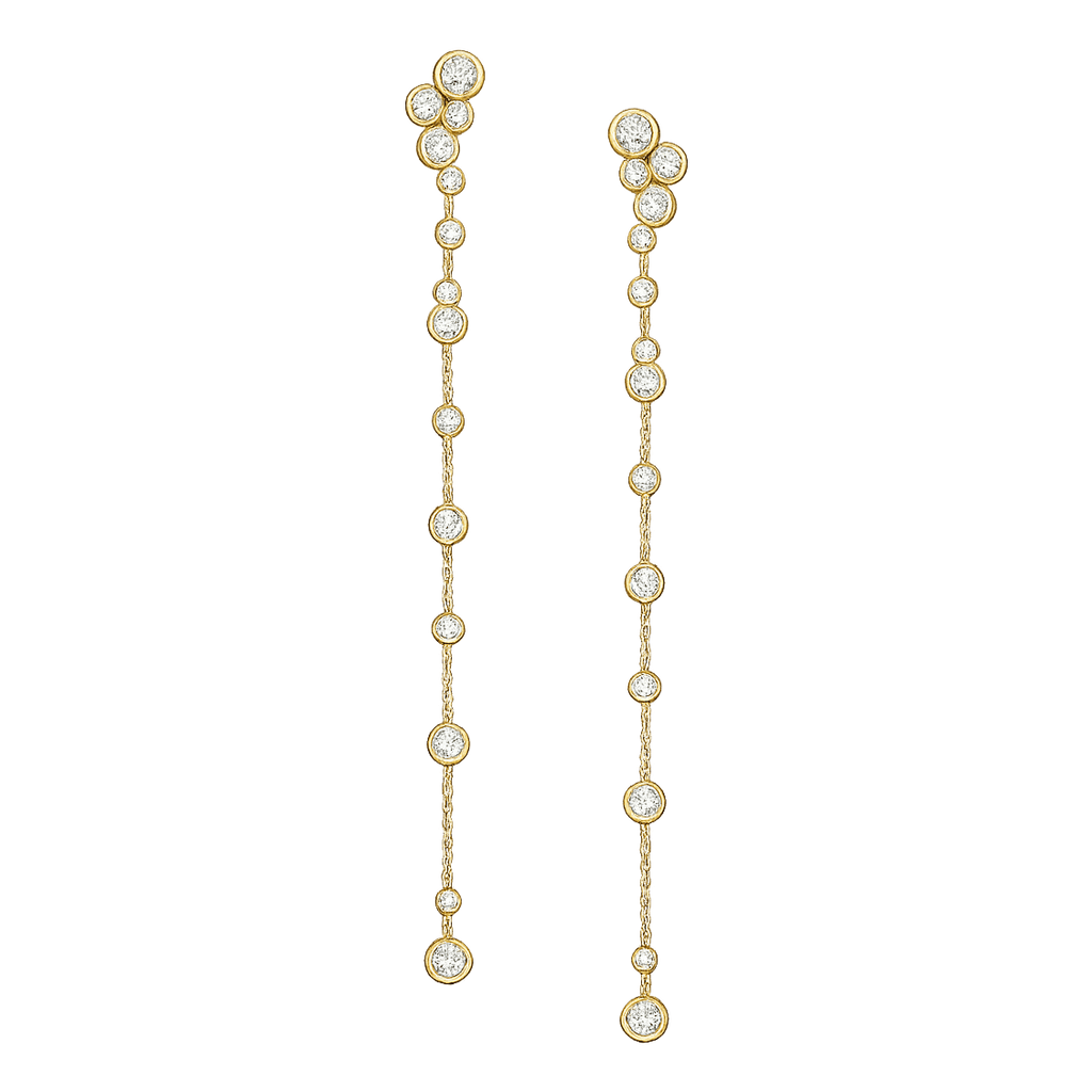 Stellar Diamond Chain Earrings