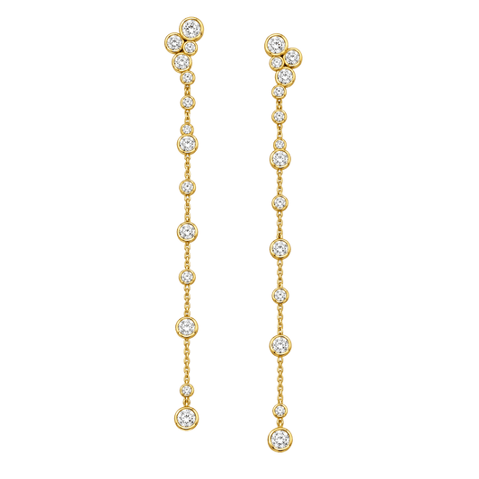 Stellar Diamond Chain Earrings