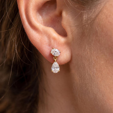 Oval Tear Drop Earrings