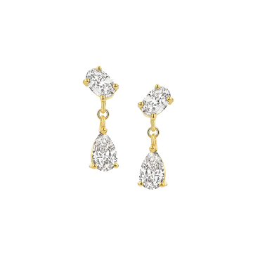 Oval Tear Drop Earrings