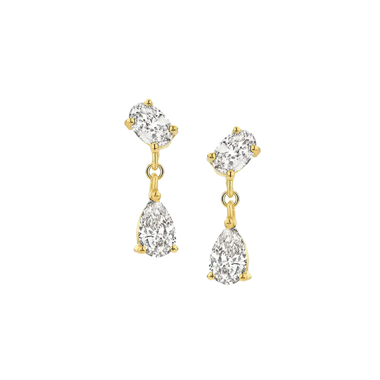 Oval Tear Drop Earrings