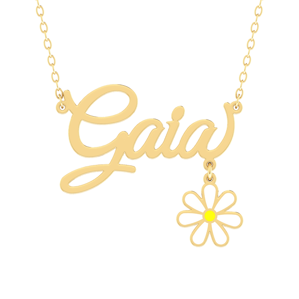Custom Name Charms Gold 18K Necklace