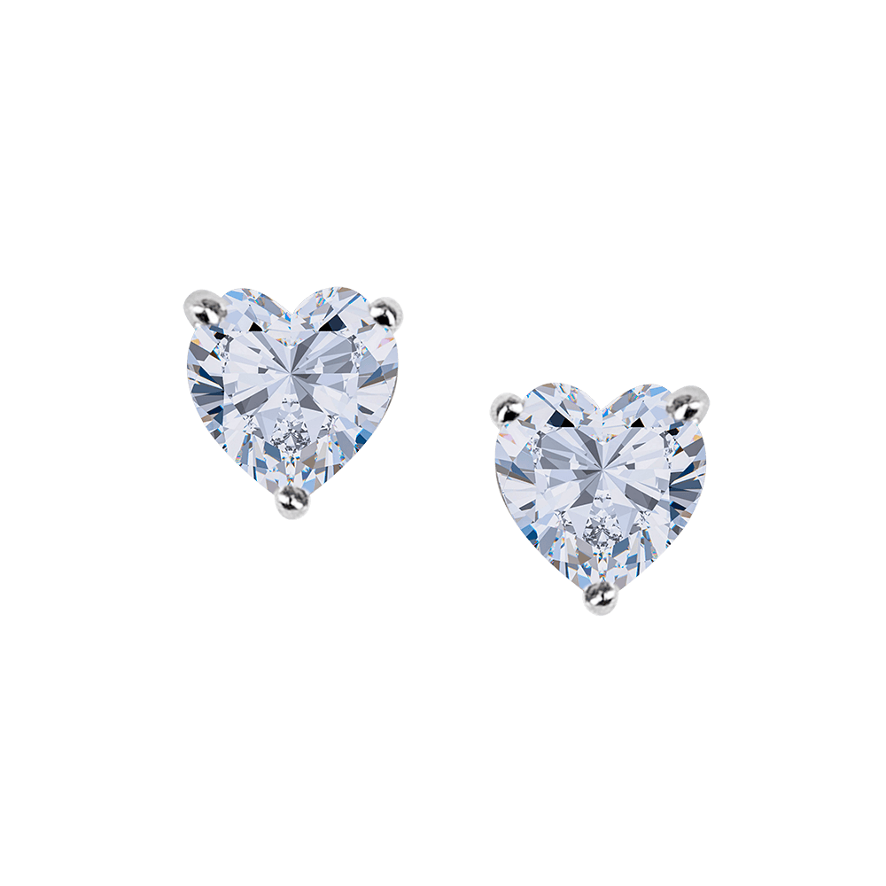 Heart Diamond Studs