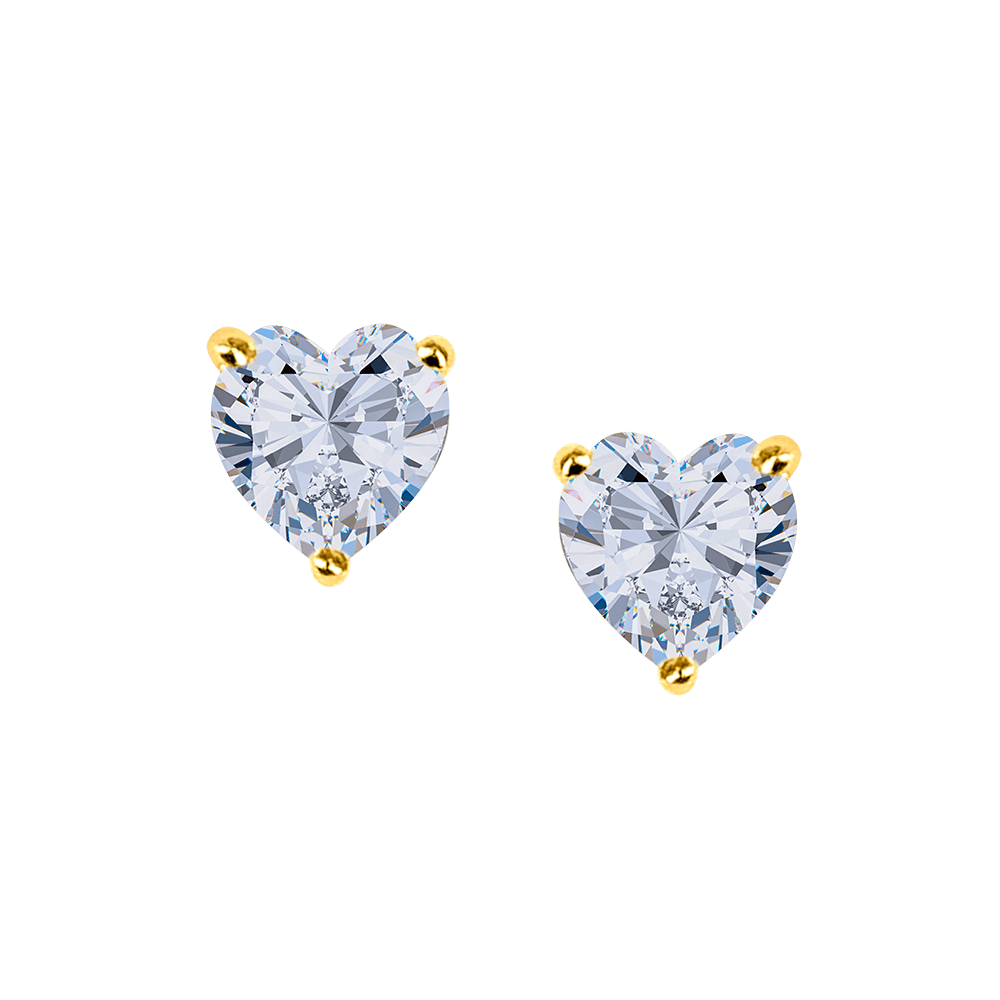 Heart Diamond Studs