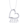 Love Heart Drop Initials Necklace