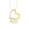 Love Heart Drop Initials Necklace