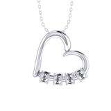 Love Heart Name Rings Necklace