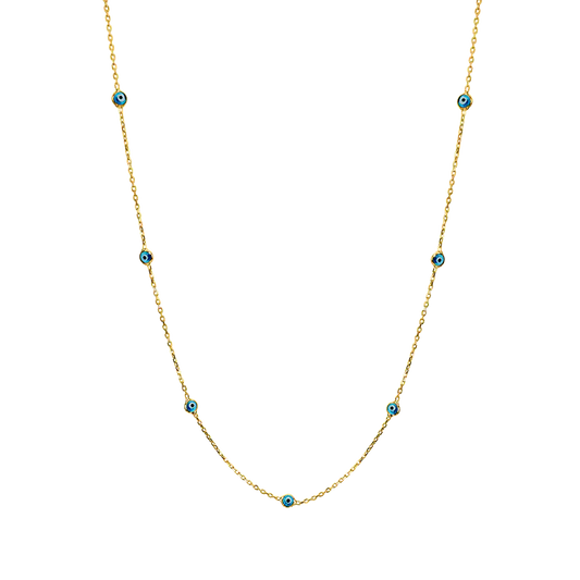 Mini Evil Eye Long Necklace