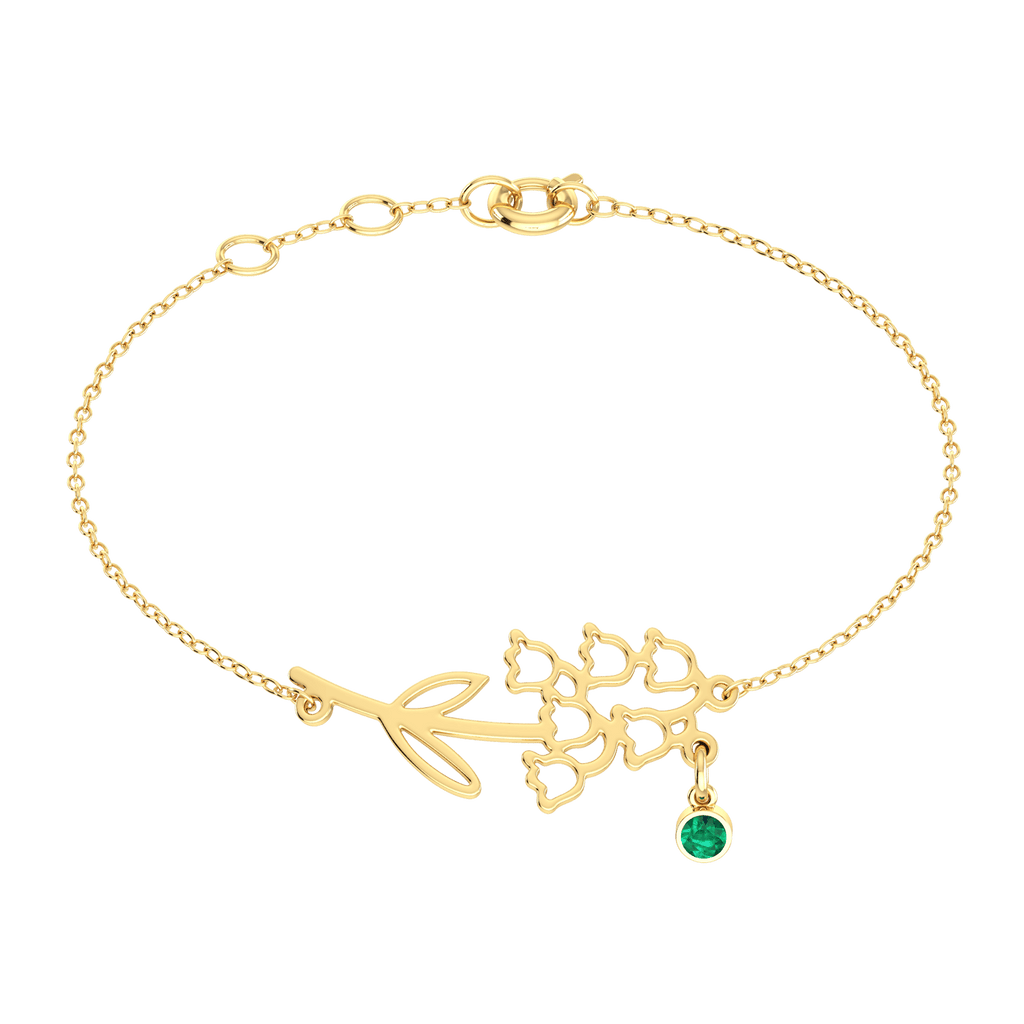 Birth Flower Birthstone Bracelet