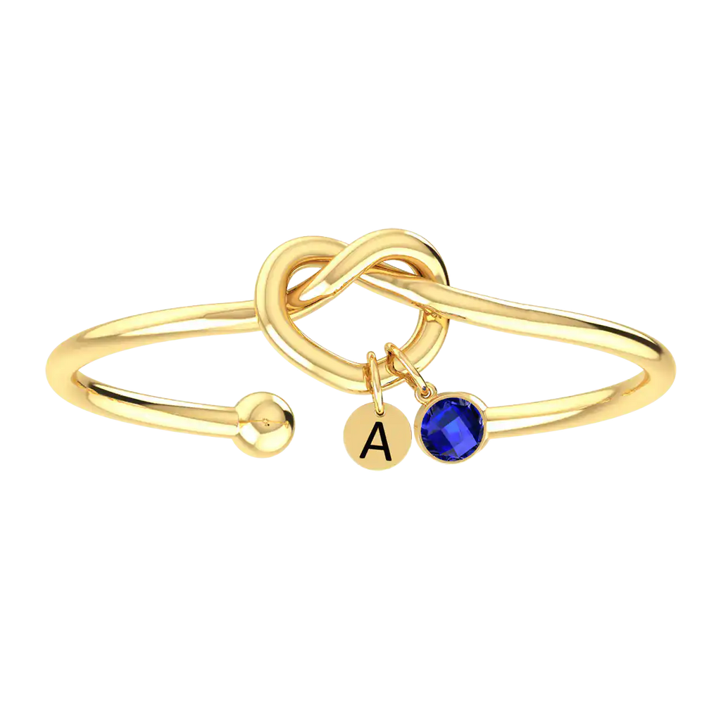 Love Knot Bangle Bracelet - Silver 925 | Pegor Jewelry - Pegor Jewelry