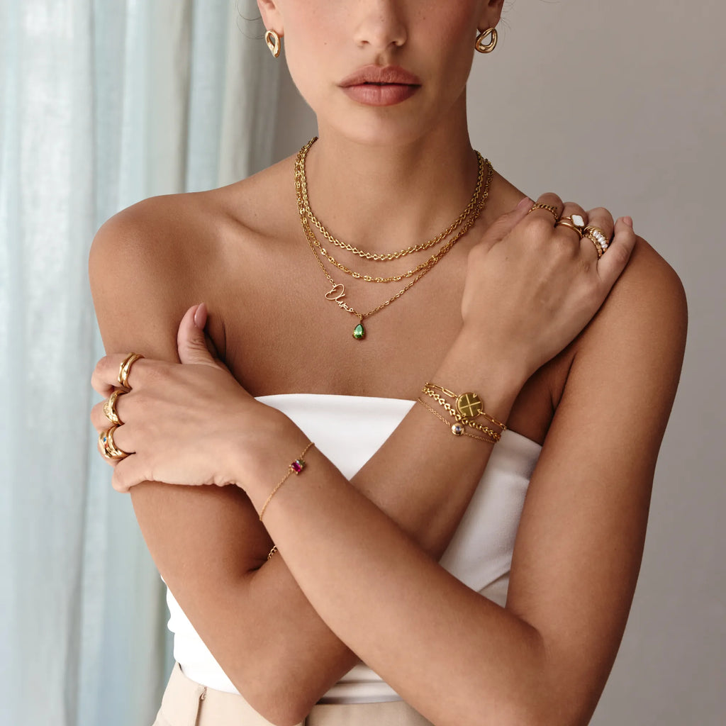 Signature Name Birthstone Necklace