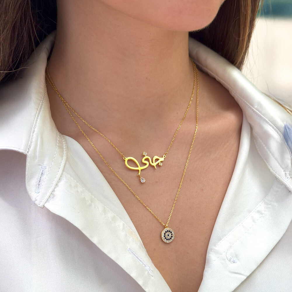 Solo Evil Eye Necklace - Silver 925 | Pegor Jewelry - Pegor Jewelry