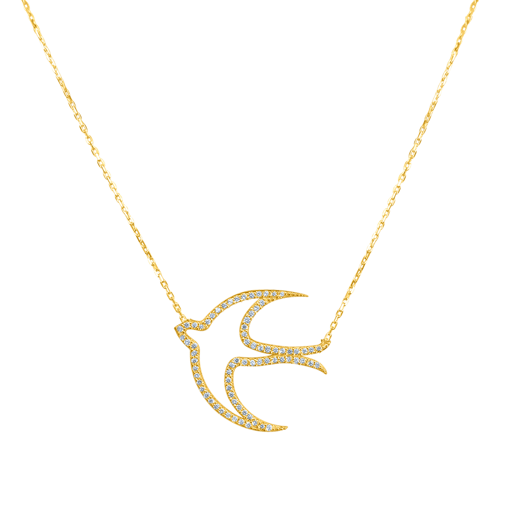 Freedom Bird Diamond Necklace