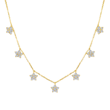 Flower Round Diamond Necklace