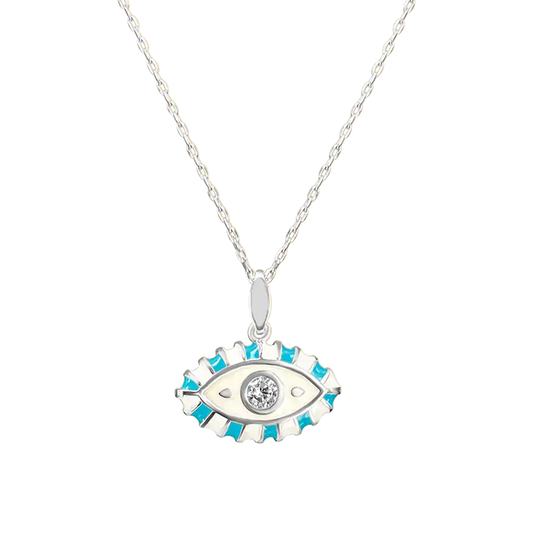 Evil Eye Enamel Necklace