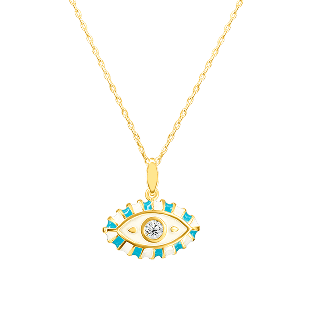 Evil Eye Enamel Necklace