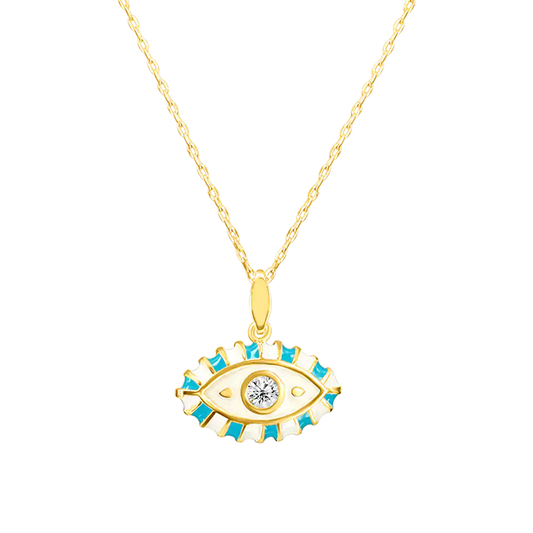 Evil Eye Enamel Necklace