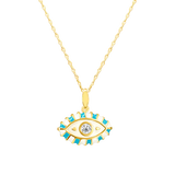 Evil Eye Enamel Necklace