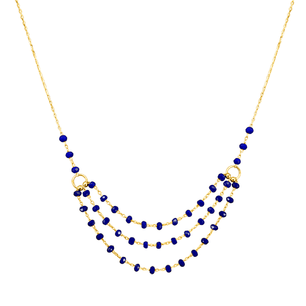Layer Crystal Beads Necklace