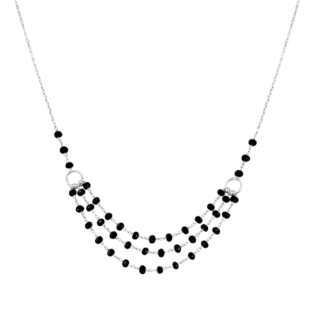 Layer Crystal Beads Necklace