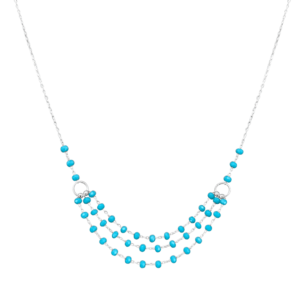 Layer Crystal Beads Necklace