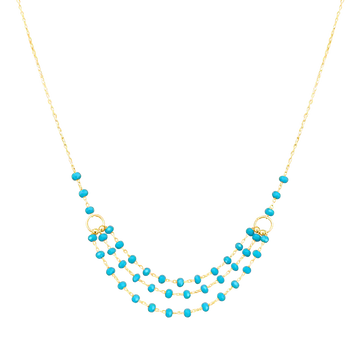 Layer Crystal Beads Necklace
