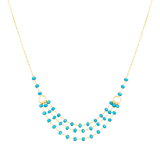 Layer Crystal Beads Necklace