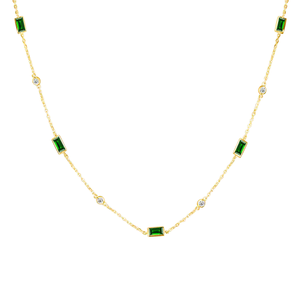 Princess Emerald Necklace - Silver 925 | Pegor Jewelry - Pegor Jewelry