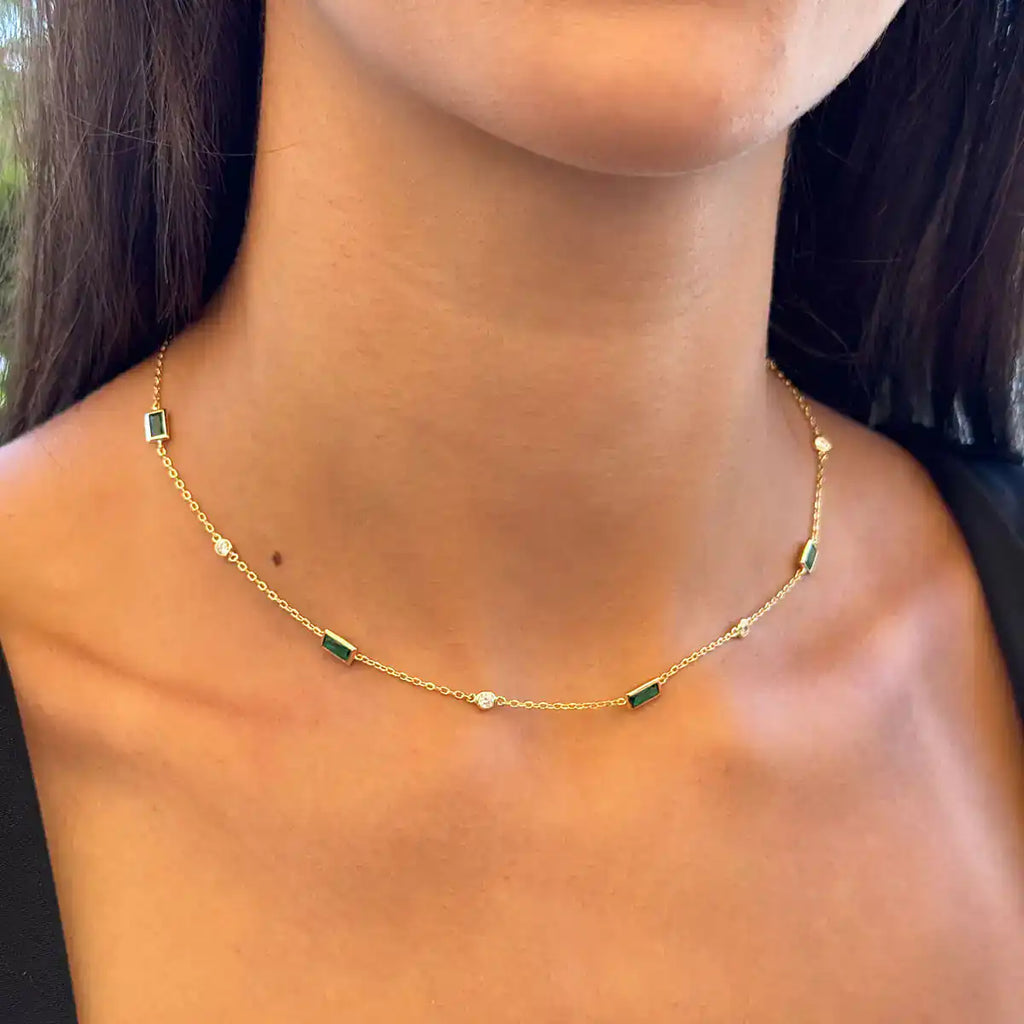 Princess Emerald Necklace - Silver 925 | Pegor Jewelry - Pegor Jewelry