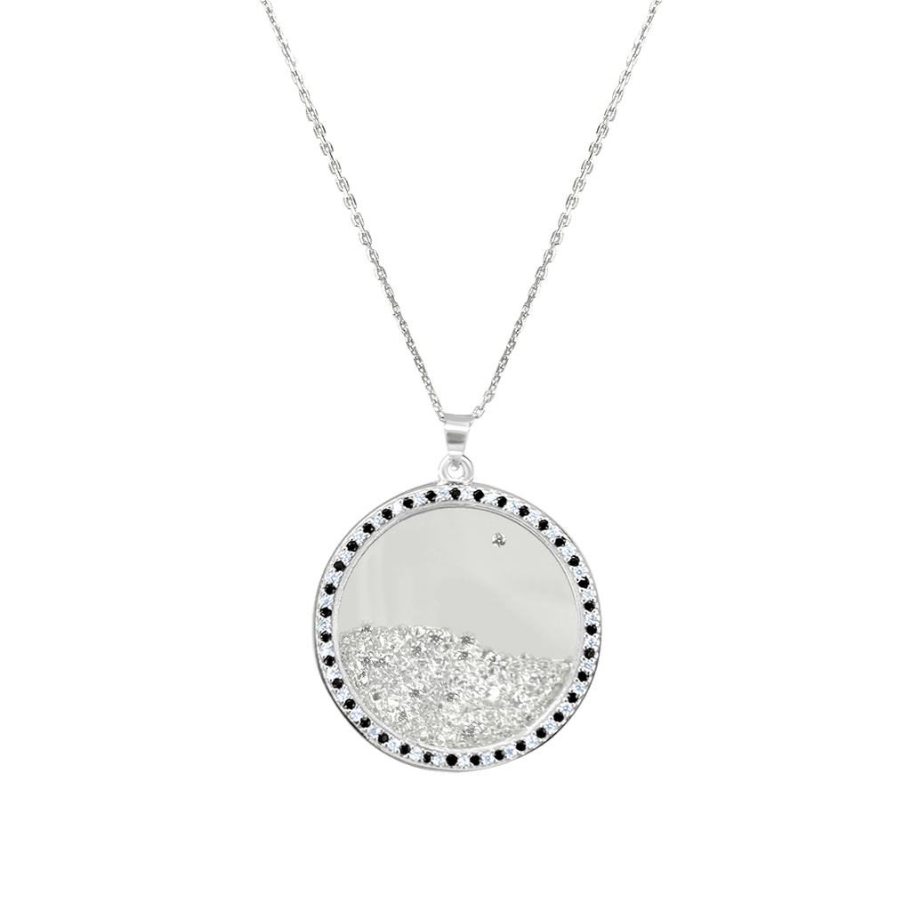Sprinkle Diamonds Glass Necklace