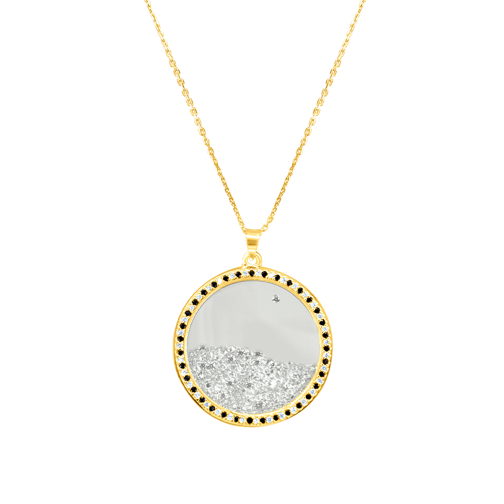 Sprinkle Diamonds Glass Necklace