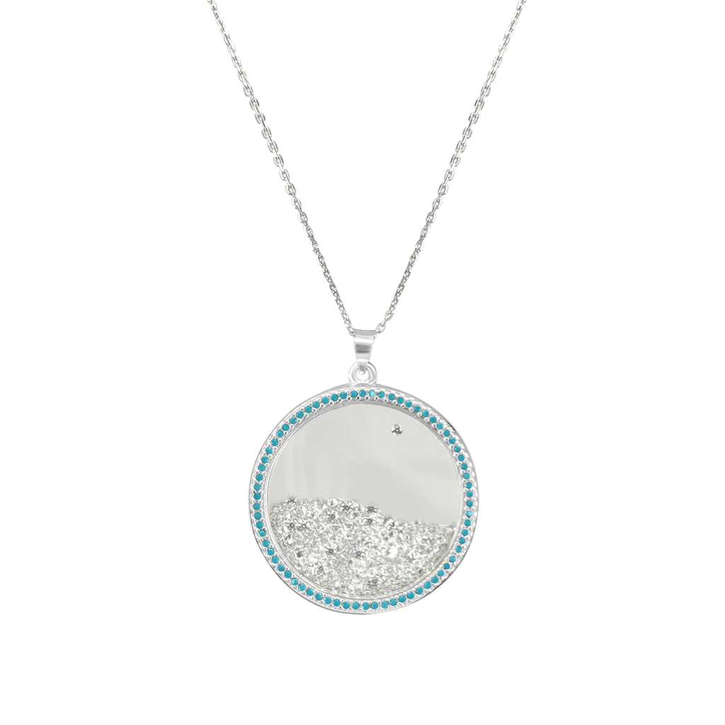 Sprinkle Diamonds Glass Necklace